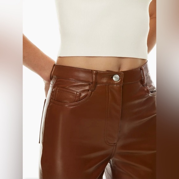 Wilfred Black Faux Leather Pants - Picture 7 of 8